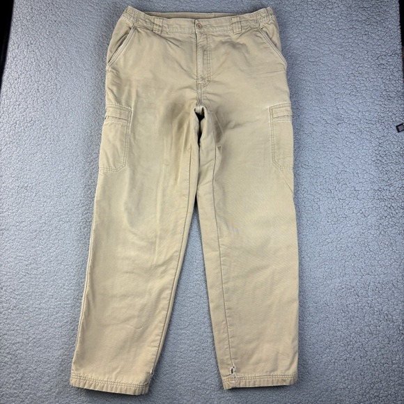 L.L. Bean Other - L.L.Bean Fleece Lined Cargo Pants Mens 35x32 (34x31) Comfort Waist Distressed